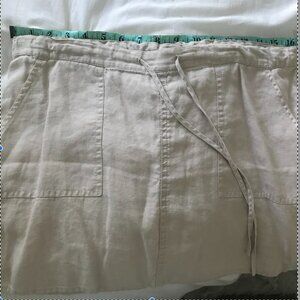 Pure Linen drawstring skirt